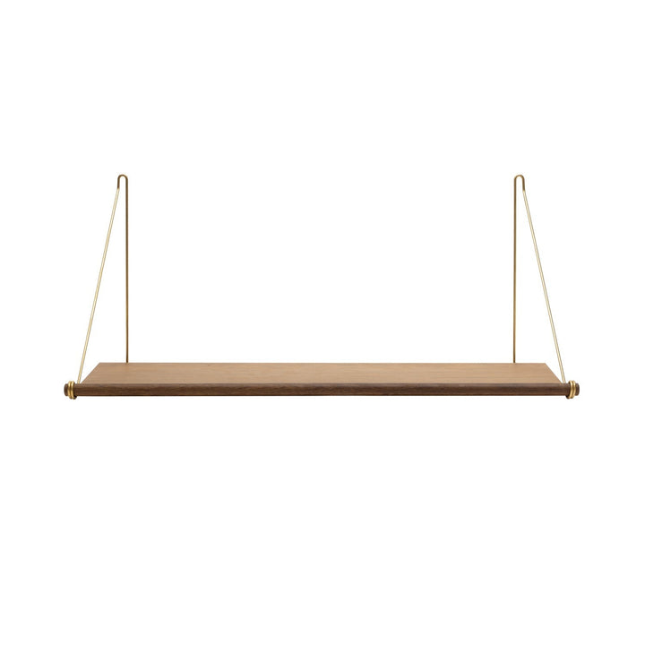 Loop Shelf - Oak Lacquered - Brass - by We Do Wood