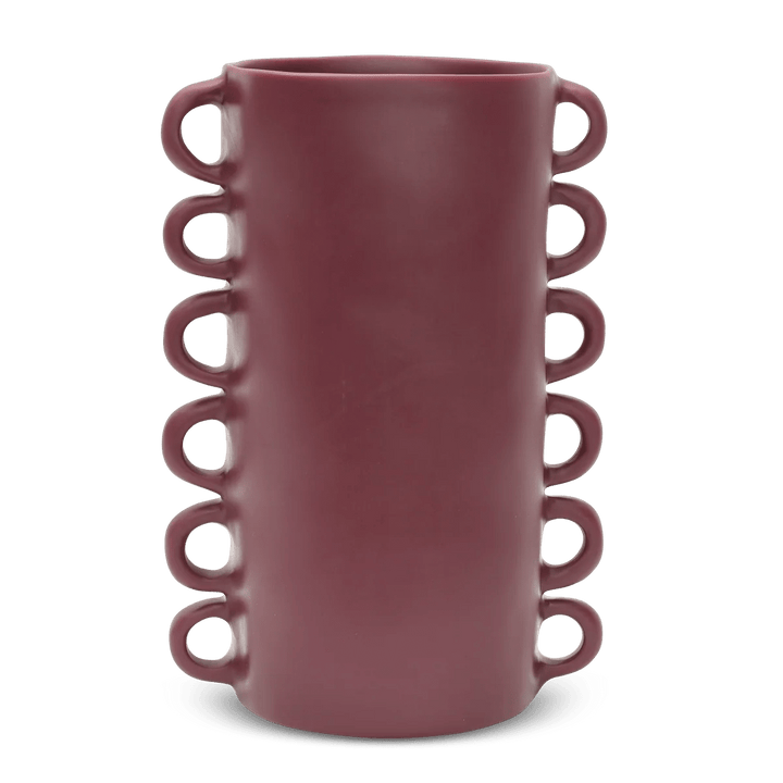Loopy Large Vase - Tina Frey Decorative Objects - Oxblood - HORNE