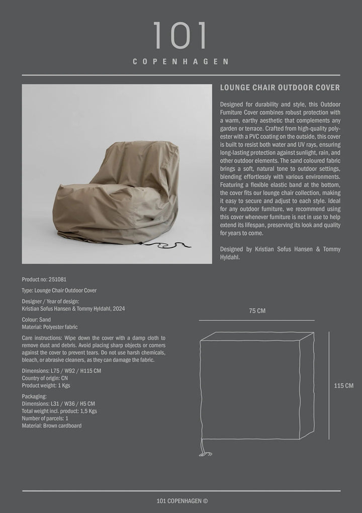 Lounge Chair Outdoor Cover - 101 Copenhagen Chairs - HORNE