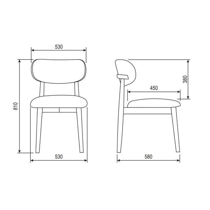 Lucia Side Chair - Urbia Chairs - Harvest Natural Nogal - HORNE