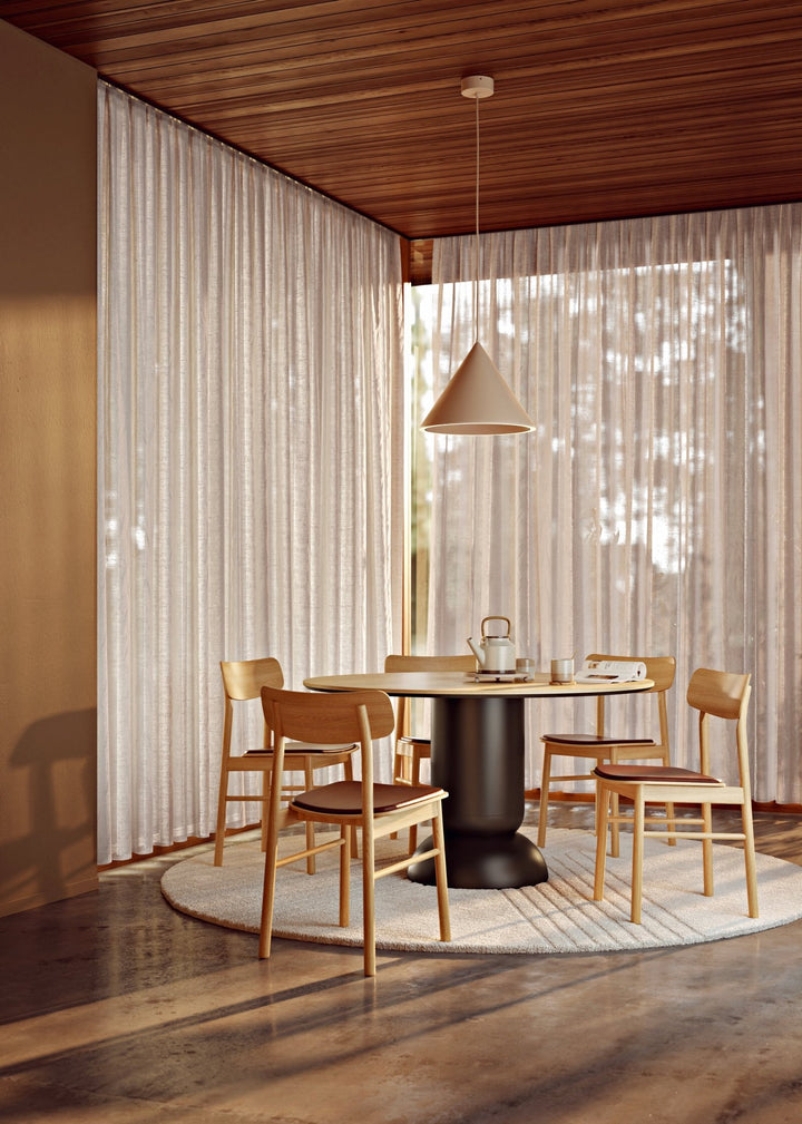Ludo Dining Table - Woud - Tables - Lacquered Walnut - HORNE