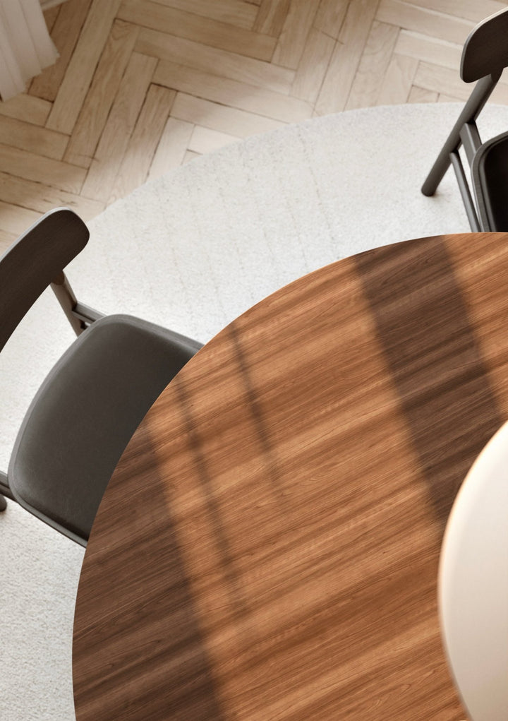 Walnut Ludo Dining Table in a contemporary interior