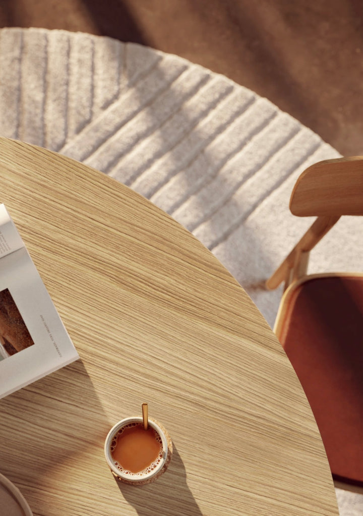 Ludo Dining Table paired with Woud dining chairs