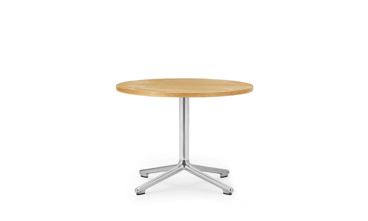 Lunar Table - Normann Copenhagen Coffee Tables - Lunar Table H45 cm Aluminum/Wood - Lunar Coffee Table H45 Ø60 cm Alu/ Oak - Oak - HORNE