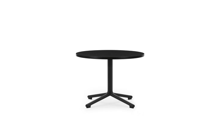 Lunar Table - Normann Copenhagen Coffee Tables - Lunar Table H45 cm Aluminum/Wood - Lunar Coffee Table H45 Ø60 Black Alu/ Oak - Black Oak - HORNE