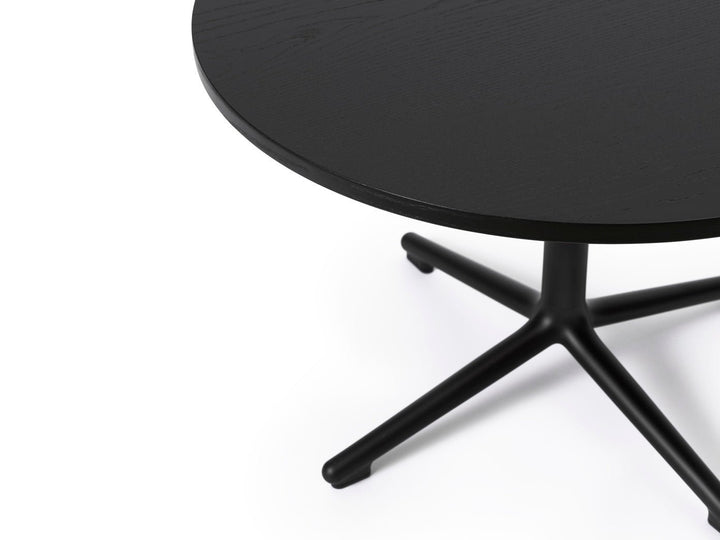 Lunar Table - Normann Copenhagen Coffee Tables - Lunar Table H40 cm Aluminum/Wood - Lunar Coffee Table H40 Ø70 cm Black Alu/ Oak - Black Oak - HORNE