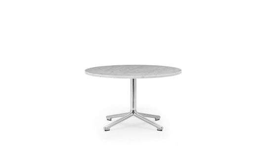 Lunar Table - Normann Copenhagen Coffee Tables - Lunar Table H40 cm Aluminum/Marble - Lunar Coffee Table H40 Ø70 cm Alu/ Marble - White - HORNE