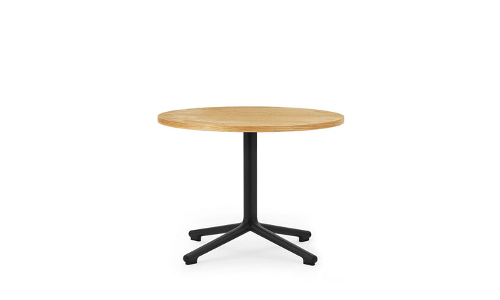 Lunar Table - Normann Copenhagen Coffee Tables - Lunar Table H45 cm Aluminum/Wood - Lunar Coffee Table H45 Ø60 Black Alu/ Oak - Oak - HORNE