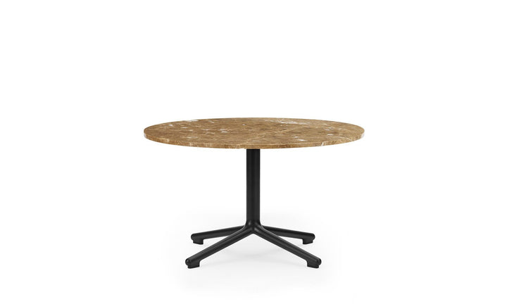 Lunar Table - Normann Copenhagen Coffee Tables - Lunar Table H40 cm Aluminum/Marble - Lunar Coffee Table H40 Ø70 cm Black Alu/ Marble - Sand - HORNE