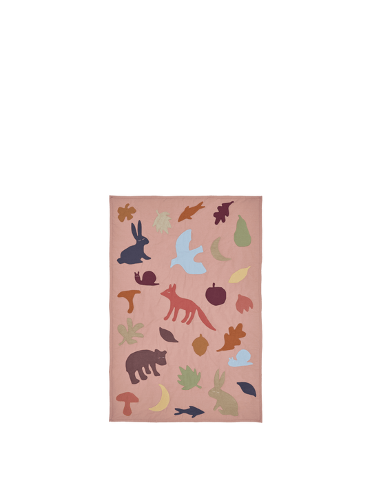 Lunden Blanket - Rose/Multi - Ferm Living