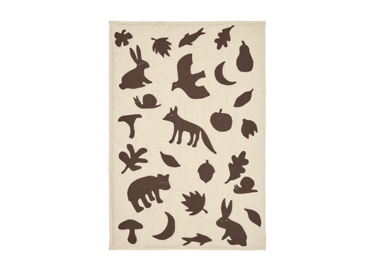Lunden Blanket - Off-white/Dark Chocolate - Ferm Living