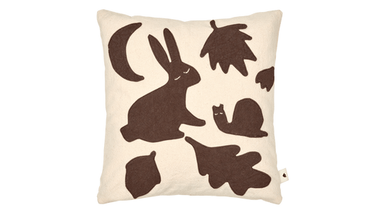 Lunden Cushion - Off-white/Dark Chocolate - Ferm Living