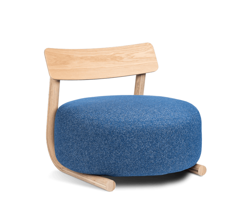 Maamuna Lounge Chair - Made By Choice Chairs - Natural Oak & Blue - HORNE