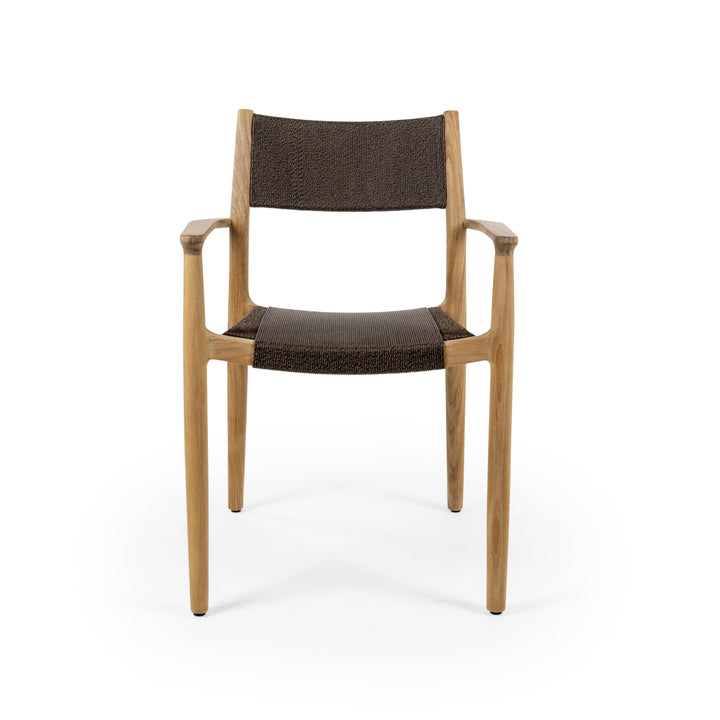 Maddalena Arm Chair - BETACO Chairs - Mocca Rope / Teak - HORNE