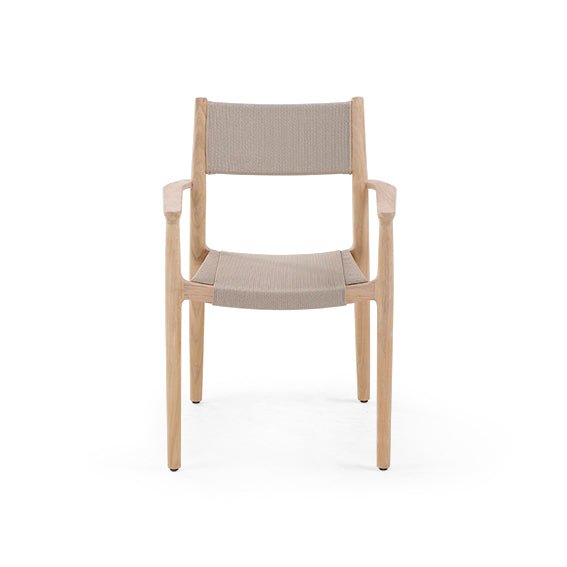 Maddalena Arm Chair - BETACO Chairs - Mocca Rope / Teak - HORNE