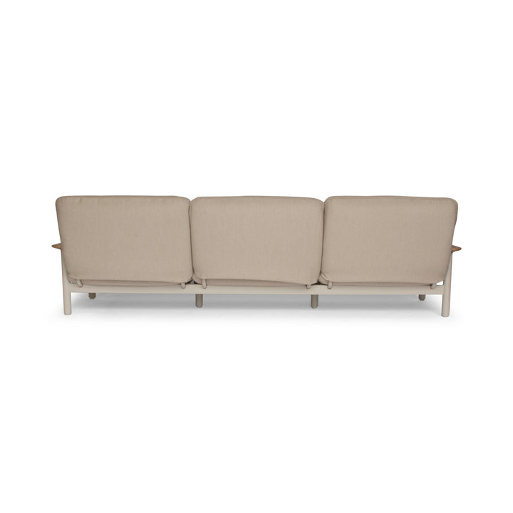 Maddalena Sofa - BETACO Sofas - 3-Seater Sofa / Linen Aluminum / Teak / Lopi Sand - HORNE