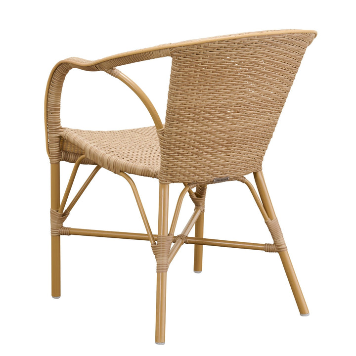 Madeleine Outdoor Dining Armchair - Sika Design - Outdoor Furniture - Almond Frame/ Natural with White Dots - HORNE