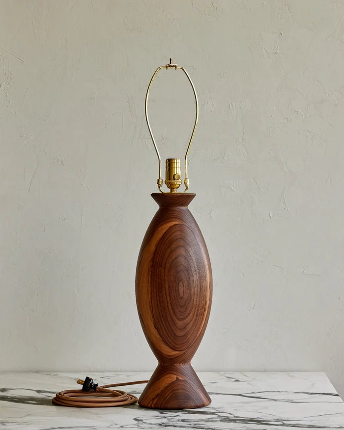 Malcolm Table Lamp - Lostine - Lamps - Walnut - Ivory - HORNE