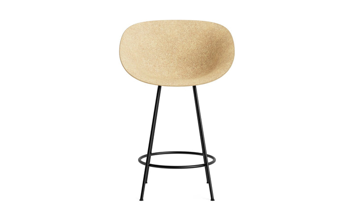 Mat Bar Armchair 65 cm Steel - Normann Copenhagen Barstools - Mat Bar Armchair 65 cm Cream Steel - Seaweed - HORNE