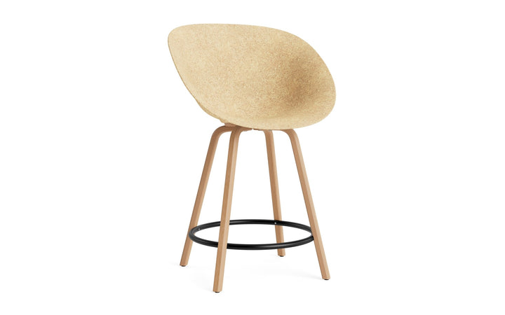 Mat Bar Armchair 65 cm Wood - Normann Copenhagen Barstools - Mat Bar Armchair 65 cm Beech/Black - Hemp - HORNE