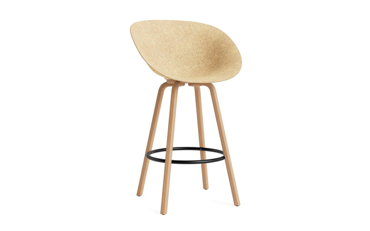 Mat Bar Armchair 75 cm Wood - Normann Copenhagen Barstools - Mat Bar Armchair 75 cm Beech/Black - Hemp - HORNE