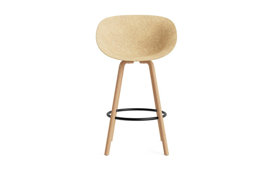 Mat Bar Armchair 75 cm Wood - Normann Copenhagen Barstools - Mat Bar Armchair 75 cm Beech/Black - Hemp - HORNE