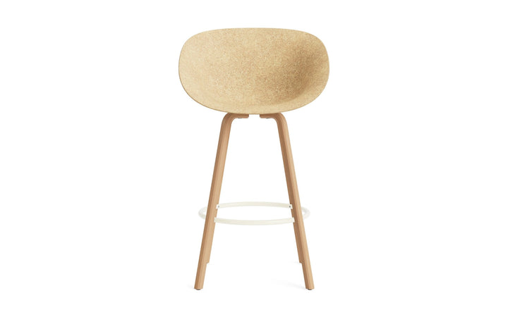 Mat Bar Armchair 75 cm Wood - Normann Copenhagen Barstools - Mat Bar Armchair 75 cm Beech/Cream - Hemp - HORNE
