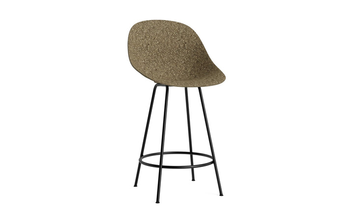 Mat Bar Chair 65 cm Steel - Normann Copenhagen Barstools - Mat Bar Chair 65 cm Black Steel - Seaweed - HORNE