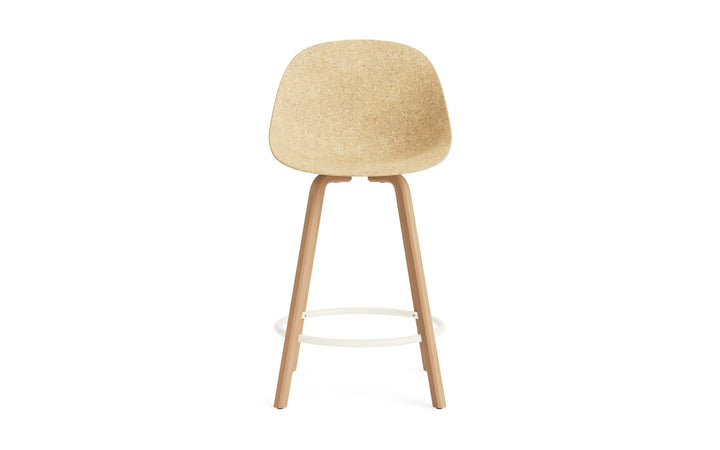 Mat Bar Chair 65 cm Wood - Normann Copenhagen Barstools - Mat Bar Chair 65 cm Beech/Cream - Seaweed - HORNE