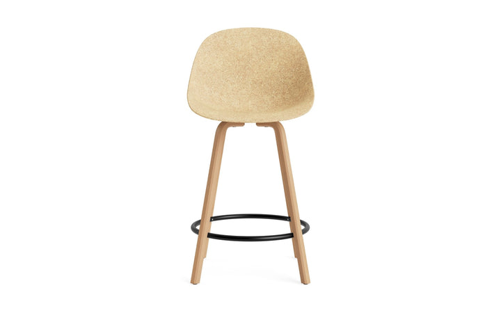 Mat Bar Chair 65 cm Wood - Normann Copenhagen Barstools - Mat Bar Chair 65 cm Beech/Cream - Seaweed - HORNE