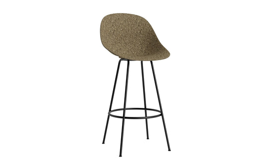 Mat Bar Chair 75 cm Steel - Normann Copenhagen Barstools - Mat Bar Chair 75 cm Black Steel - Seaweed - HORNE