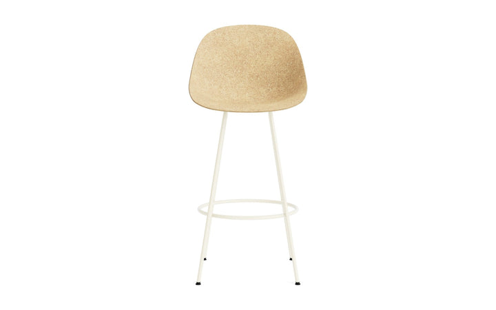 Mat Bar Chair 75 cm Steel - Normann Copenhagen Barstools - Mat Bar Chair 75 cm Cream Steel - Seaweed - HORNE