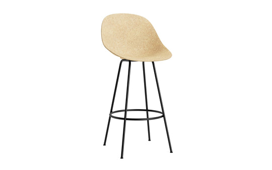 Mat Bar Chair 75 cm Steel - Normann Copenhagen Barstools - Mat Bar Chair 75 cm Black Steel - Hemp - HORNE