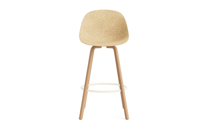 Mat Bar Chair 75 cm Wood - Normann Copenhagen Barstools - Mat Bar Chair 75 cm Beech/Cream - Seaweed - HORNE