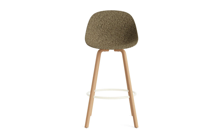 Mat Bar Chair 75 cm Wood - Normann Copenhagen Barstools - Mat Bar Chair 75 cm Beech/Cream - Seaweed - HORNE