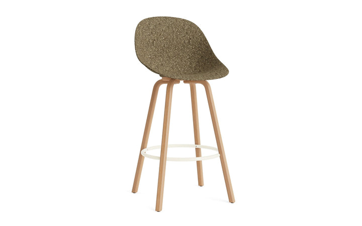 Mat Bar Chair 75 cm Wood - Normann Copenhagen Barstools - Mat Bar Chair 75 cm Beech/Cream - Seaweed - HORNE