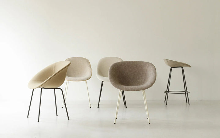 Mat Barstool 65 cm Steel - Normann Copenhagen Barstools - Mat Barstool 65 cm Cream Steel - Seaweed - HORNE