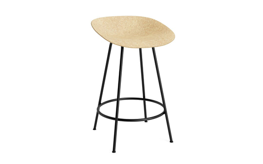 Mat Barstool 65 cm Steel - Normann Copenhagen Barstools - Mat Barstool 65 cm Black Steel - Hemp - HORNE