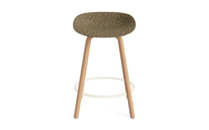 Mat Barstool 65 cm Wood - Normann Copenhagen Barstools - Mat Barstool 65 cm Beech/Cream - Seaweed - HORNE