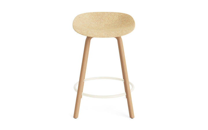 Mat Barstool 65 cm Wood - Normann Copenhagen Barstools - Mat Barstool 65 cm Beech/Cream - Seaweed - HORNE