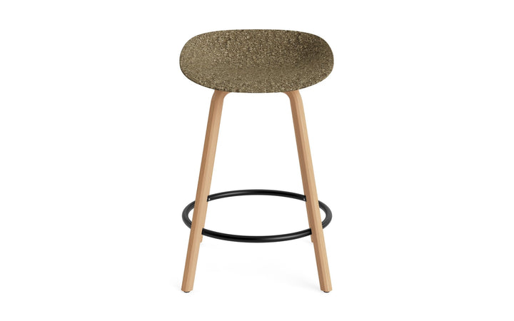 Mat Barstool 65 cm Wood - Normann Copenhagen Barstools - Mat Barstool 65 cm Beech/Cream - Seaweed - HORNE