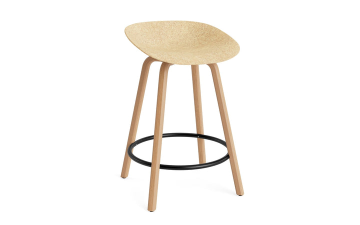 Mat Barstool 65 cm Wood - Normann Copenhagen Barstools - Mat Barstool 65 cm Beech/Black - Hemp - HORNE