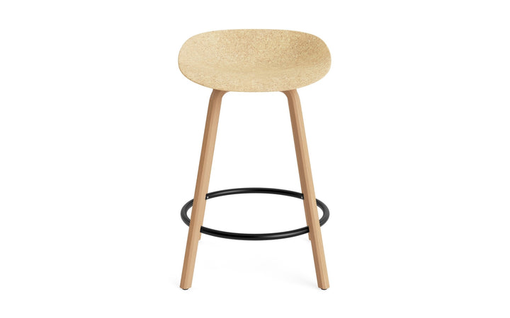 Mat Barstool 65 cm Wood - Normann Copenhagen Barstools - Mat Barstool 65 cm Beech/Cream - Seaweed - HORNE