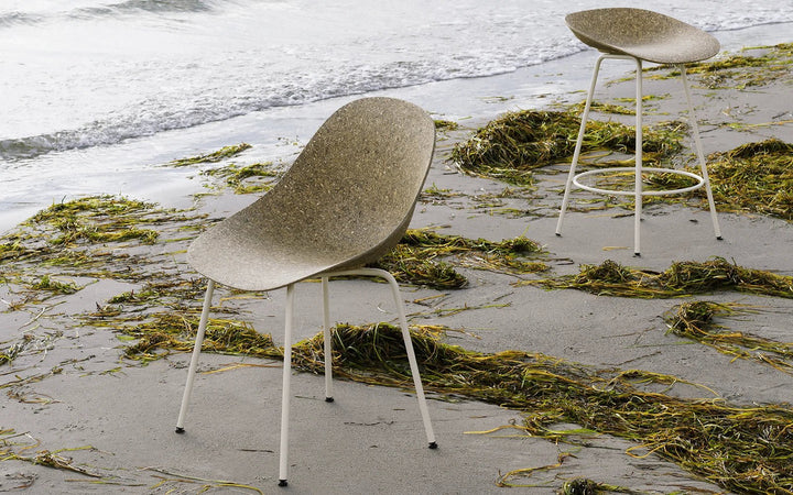 Mat Barstool 75 cm Steel - Normann Copenhagen Barstools - Mat Barstool 75 cm Cream Steel - Seaweed - HORNE