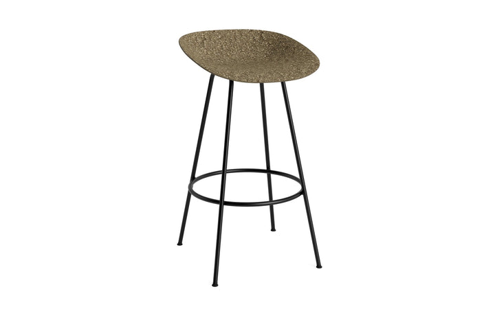 Mat Barstool 75 cm Steel - Normann Copenhagen Barstools - Mat Barstool 75 cm Black Steel - Seaweed - HORNE