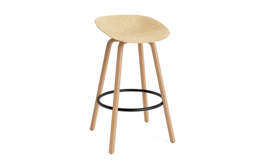 Mat Barstool 75 cm Wood - Normann Copenhagen Barstools - Mat Barstool 75 cm Beech/Black - Hemp - HORNE