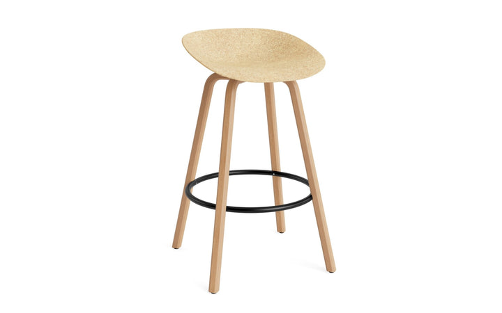 Mat Barstool 75 cm Wood - Normann Copenhagen Barstools - Mat Barstool 75 cm Beech/Black - Hemp - HORNE