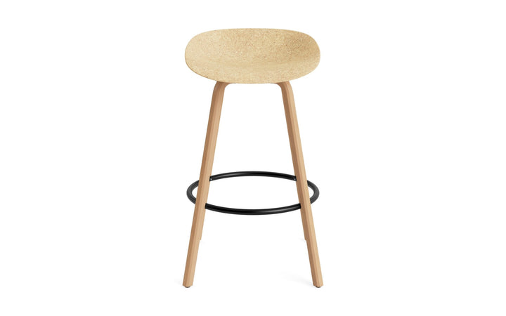 Mat Barstool 75 cm Wood - Normann Copenhagen Barstools - Mat Barstool 75 cm Beech/Black - Seaweed - HORNE