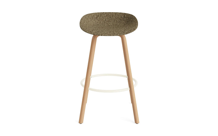 Mat Barstool 75 cm Wood - Normann Copenhagen Barstools - Mat Barstool 75 cm Beech/Cream - Seaweed - HORNE