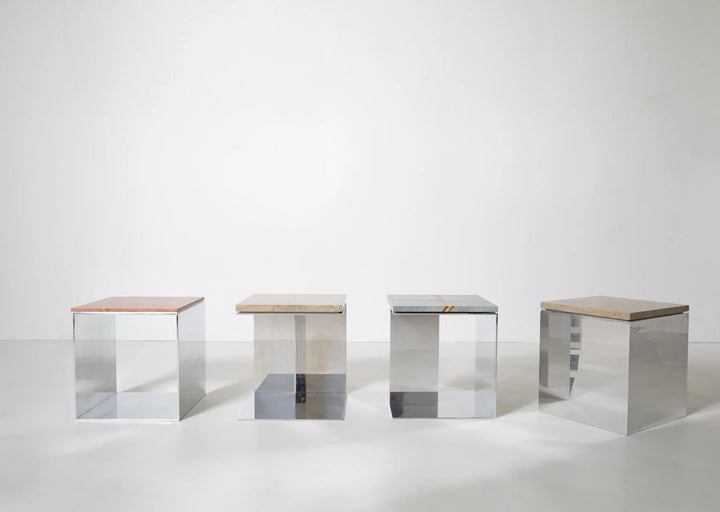 Material Studies Cube v.1 - Kalon Studios Tables - Mineral Blue - HORNE